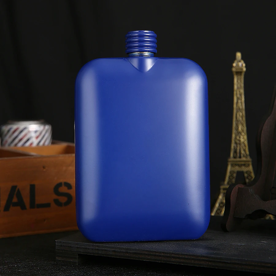 Description Picture 3 of item6 Oz Creative Alcohol Whiskey Bottle Stainless Steel Pocket Whisky Hip Flask Leak Proof Flasks for Camping Gift for Men