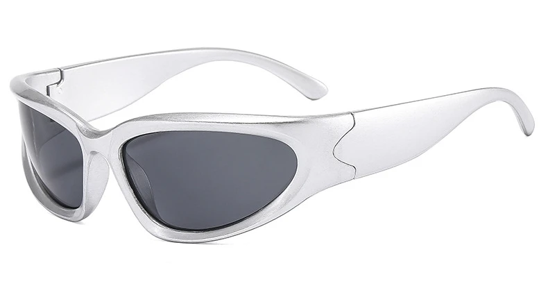 Gafas de sol envolventes para hombre y mujer, lentes de sol futuristas  ovaladas, a la moda, con espejo Popular, Y2k - AliExpress
