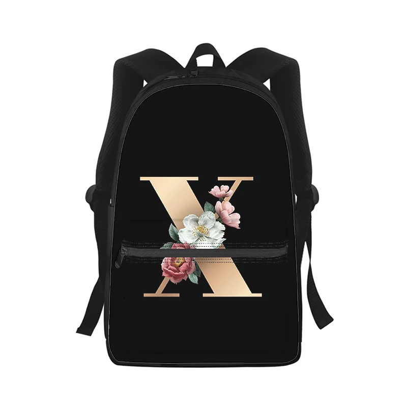 

Рюкзак мужской/женский с 3D-принтом, модная школьная сумка для ноутбука с художественными надписями и цветами, детский дорожный ранец на плечо