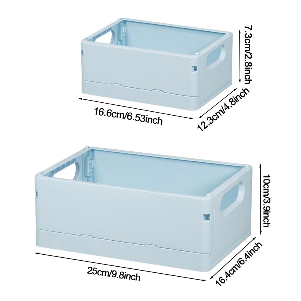 Folding Storage Boxes Basket Household Clutter Box Home Desktop Organizer Foldable Multi-functional Plastic Box Makeup Organizer - 4