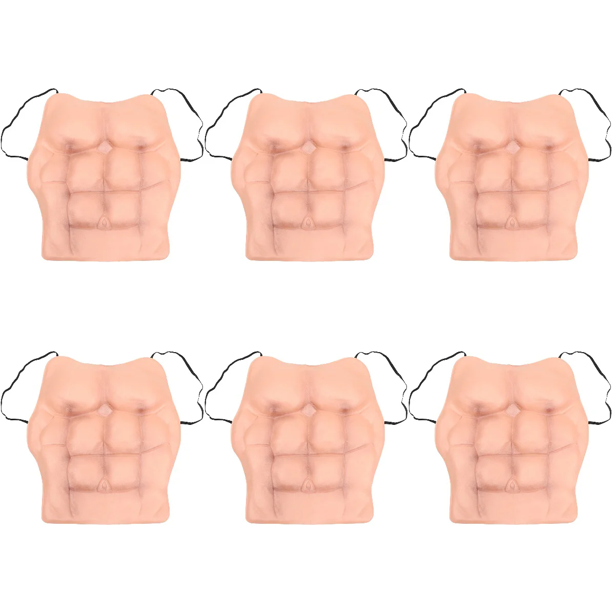 

6pcs Realistic Silicone Pectoralis Prop Abdominal Muscle Garment for Cosplay