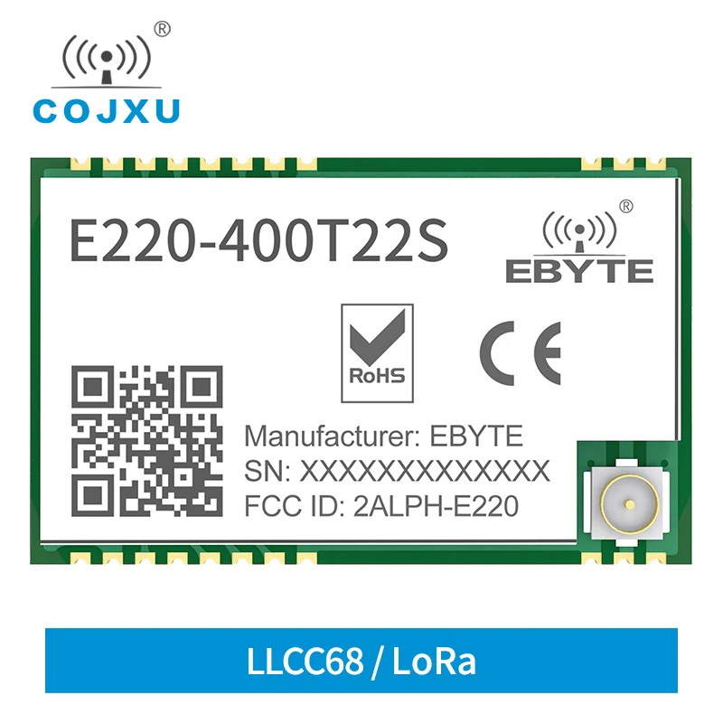 

LLCC68 LoRa Module 433MHz 470MHz 22dBm 5km Long Rang E220-400T22S RSSI WOR Watchdog Cojxu Wireless RF Transceiver