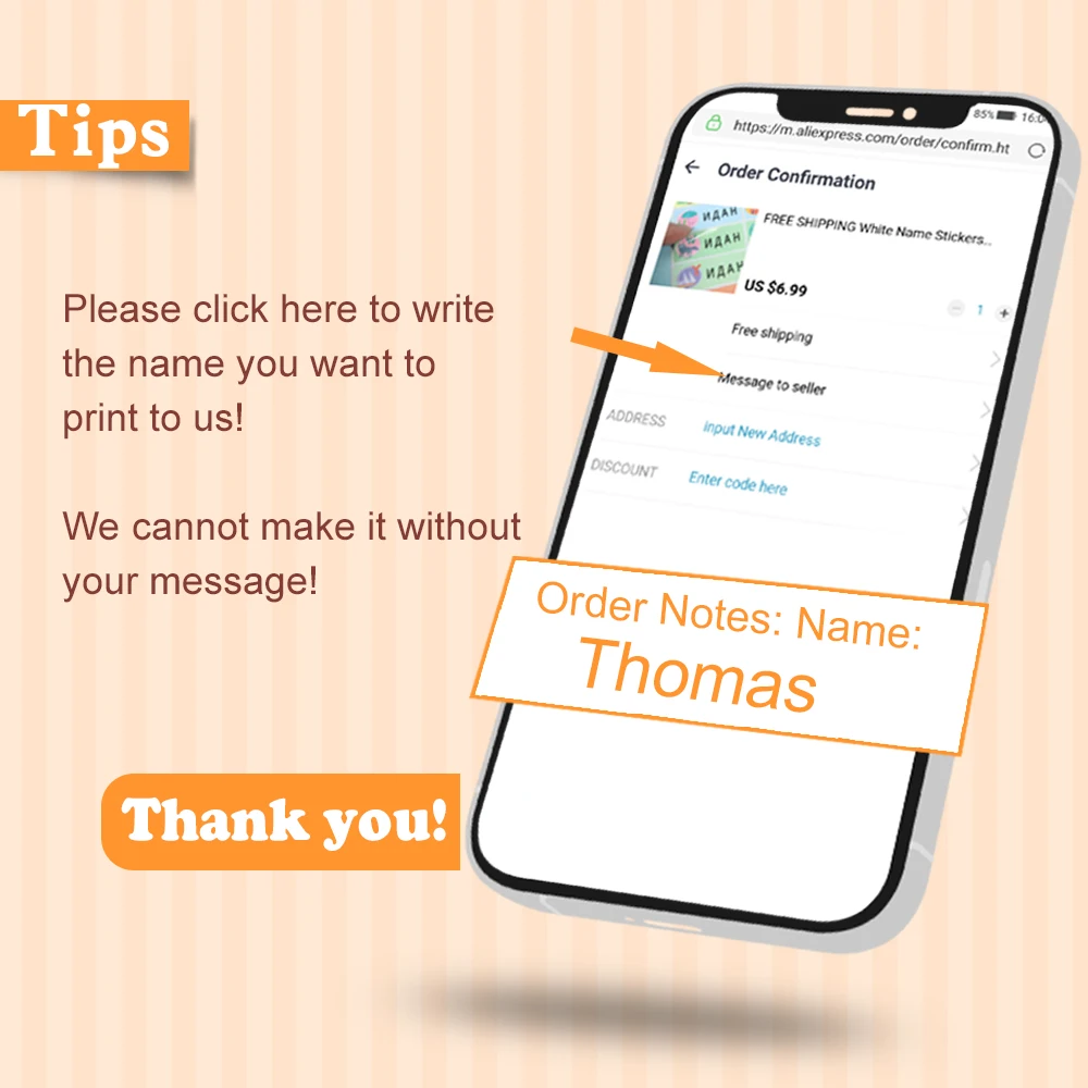 Multi Size Waterproof Name Tag Sticker Customized Tags Personalized Label  Children Stationery Stickers Daily Necessities Labels