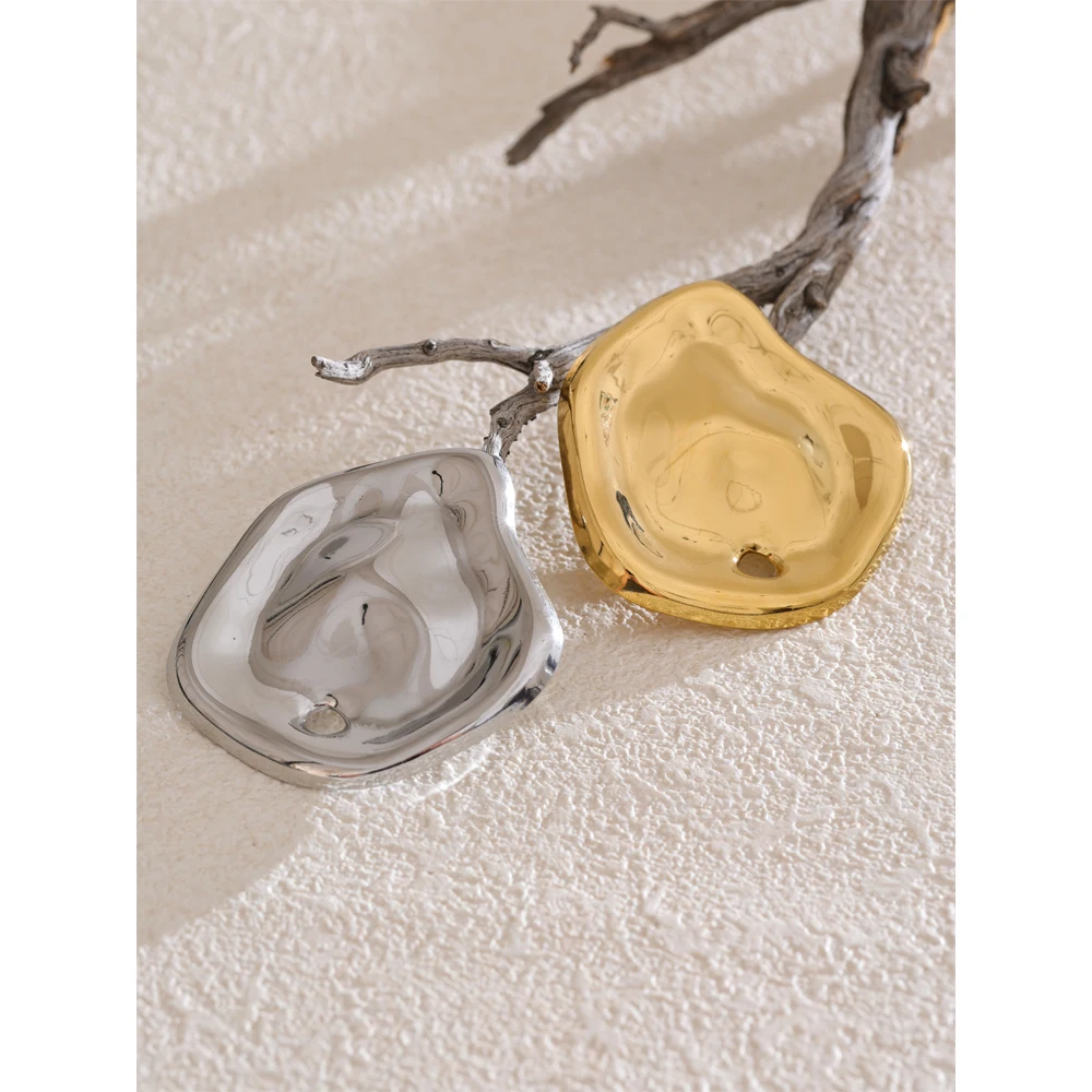 Yhpup Stainless Steel Brooches Unisex PVD Plated Gold Silver Accessories