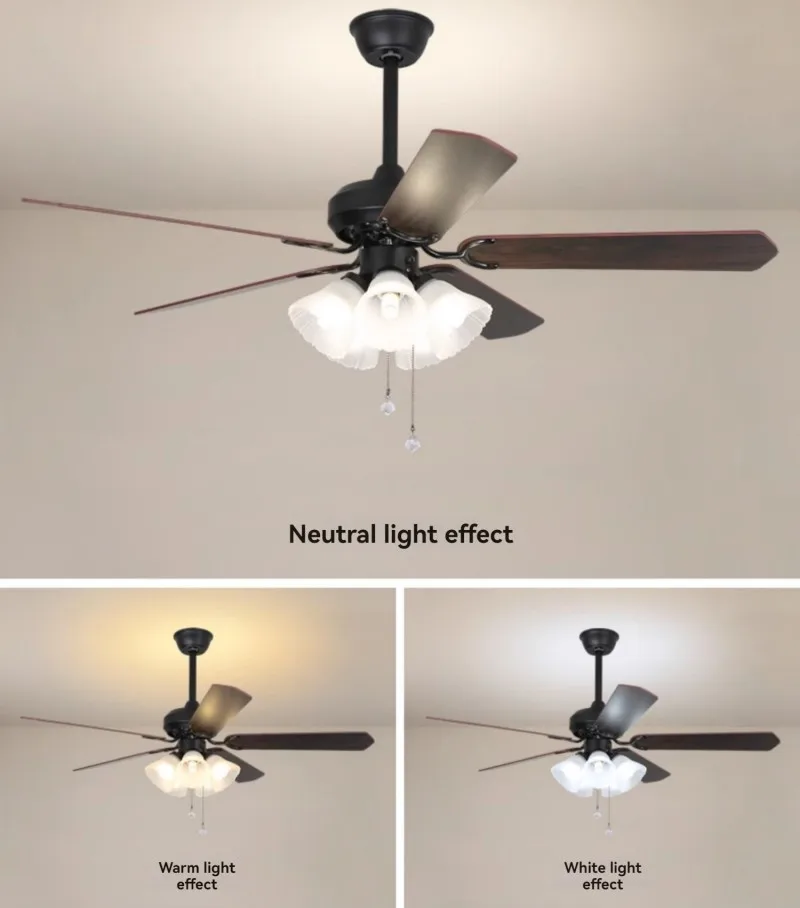 Hunter 52Inch Ceiling Fans With Lights And Remote Pull Switch Black 5 Blade Ceiling Fan With Light For Living Room Bedroom Ceiling Fan