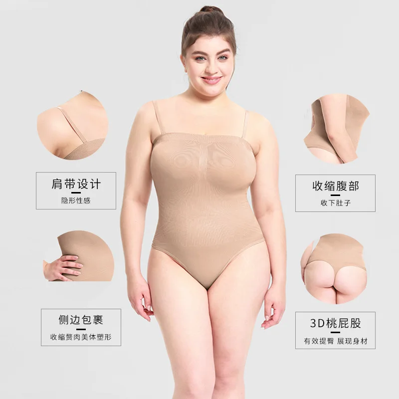 

Full Body Shaper Shapewear Sculpting Sleeveless Tummy Control Bodysuit for Women Slim Waist Trainer with Hooks Plus Size