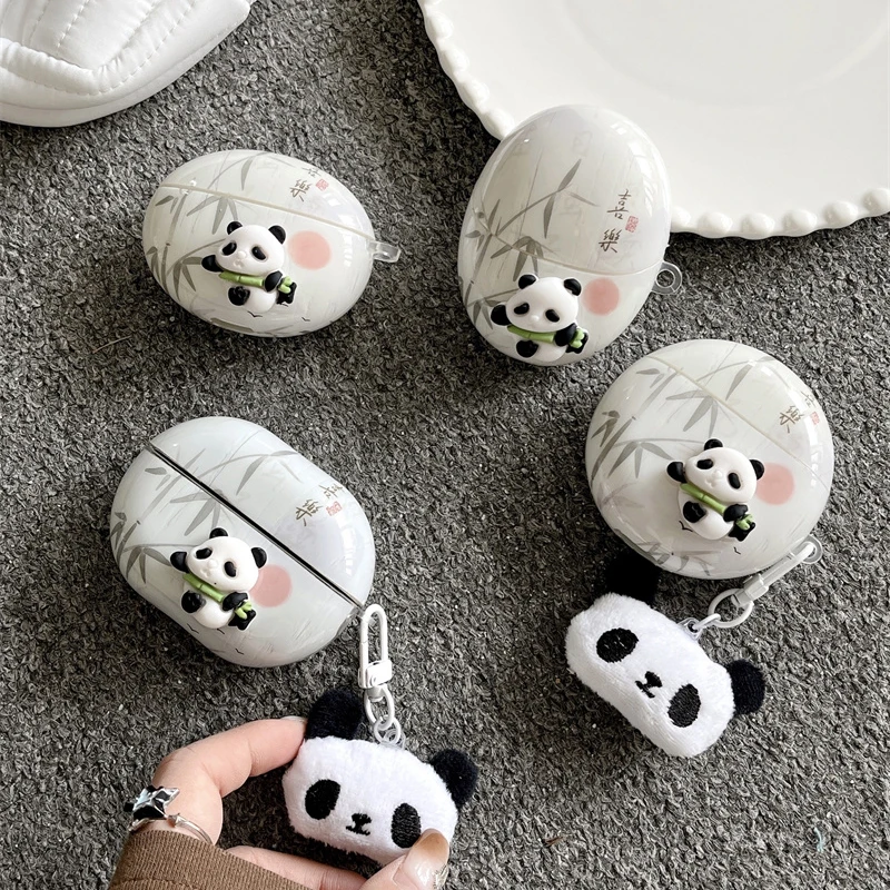 Fashion Cool Cover Per Huawei Freebuds Pro 2 + Custodia Cute Panda Cover Per Freebuds 5I 4I Custodia Per Freebuds 5 Funda Huawei Earbuds