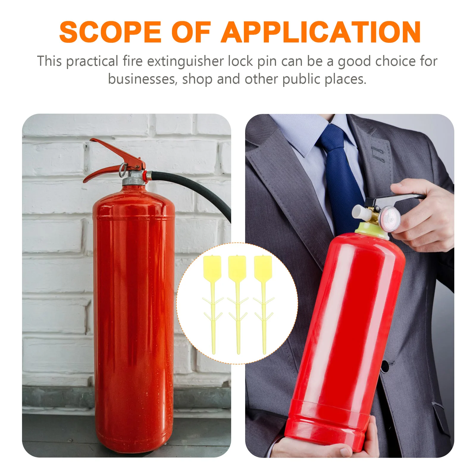 2000 Pcs Fire Equipment Extinguisher Accessories Plastic Replacement Pull Pin Seal Supply