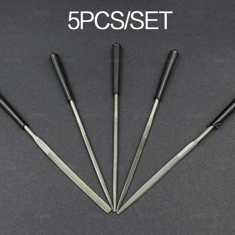 STONEGO 5/10Pcs Diamond Needle File Set DIY Wood Rasp Needle Jewelry Polishing Engraving Diamond File Handy Ceramic Craft Tool