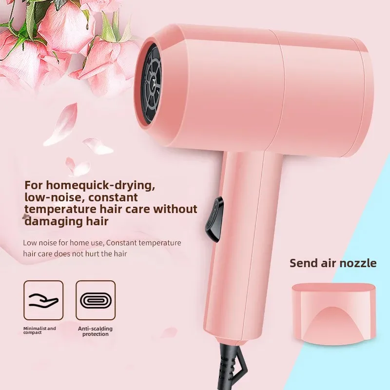 Mini Folding Hair Dryer Blue Light Home Use Student Dormitory Office Gift Logo Electric Blow Dryer Baby Use Portable Hairdryer