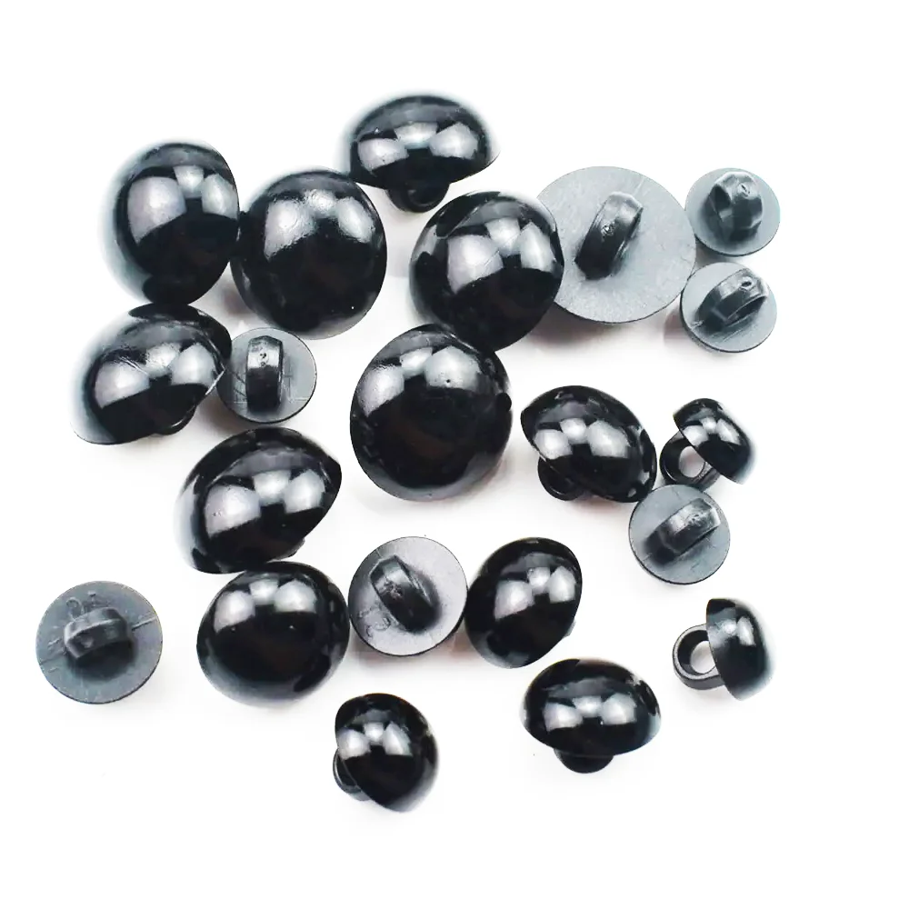 100 Bottoni Neri In Plastica 4 Fori - Miscele 10/12/15/20/25mm Per Cucito, Artigianato E Abbigliamento