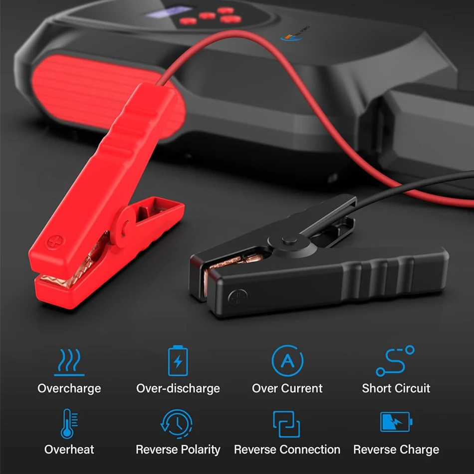 Multi-function Car Jump Starter Air Pump Power Bank Portable Air Compressor Cars Battery Starters Starting Auto Tyre Inflator car jump starter jump starter