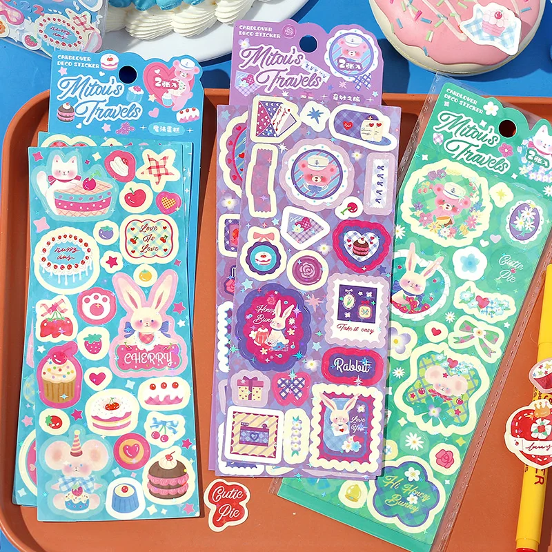 

16packs/LOT Mi Duo Ni Ni Ni Qi Lv series cute lovey paper sticker