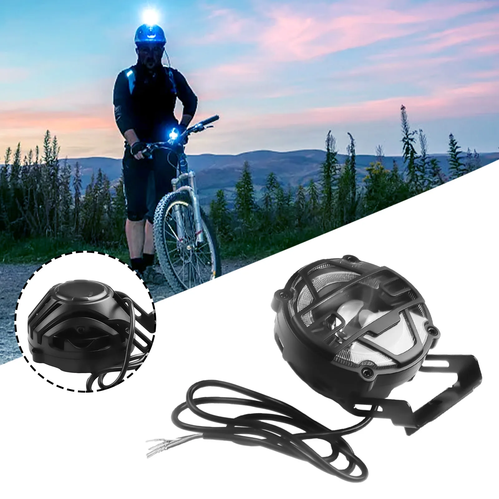 

Sporting Goods Replacement Bicycle Headlight Bike Front Light For-EBike Headlight With Horn Bicycle Electric Bicycles