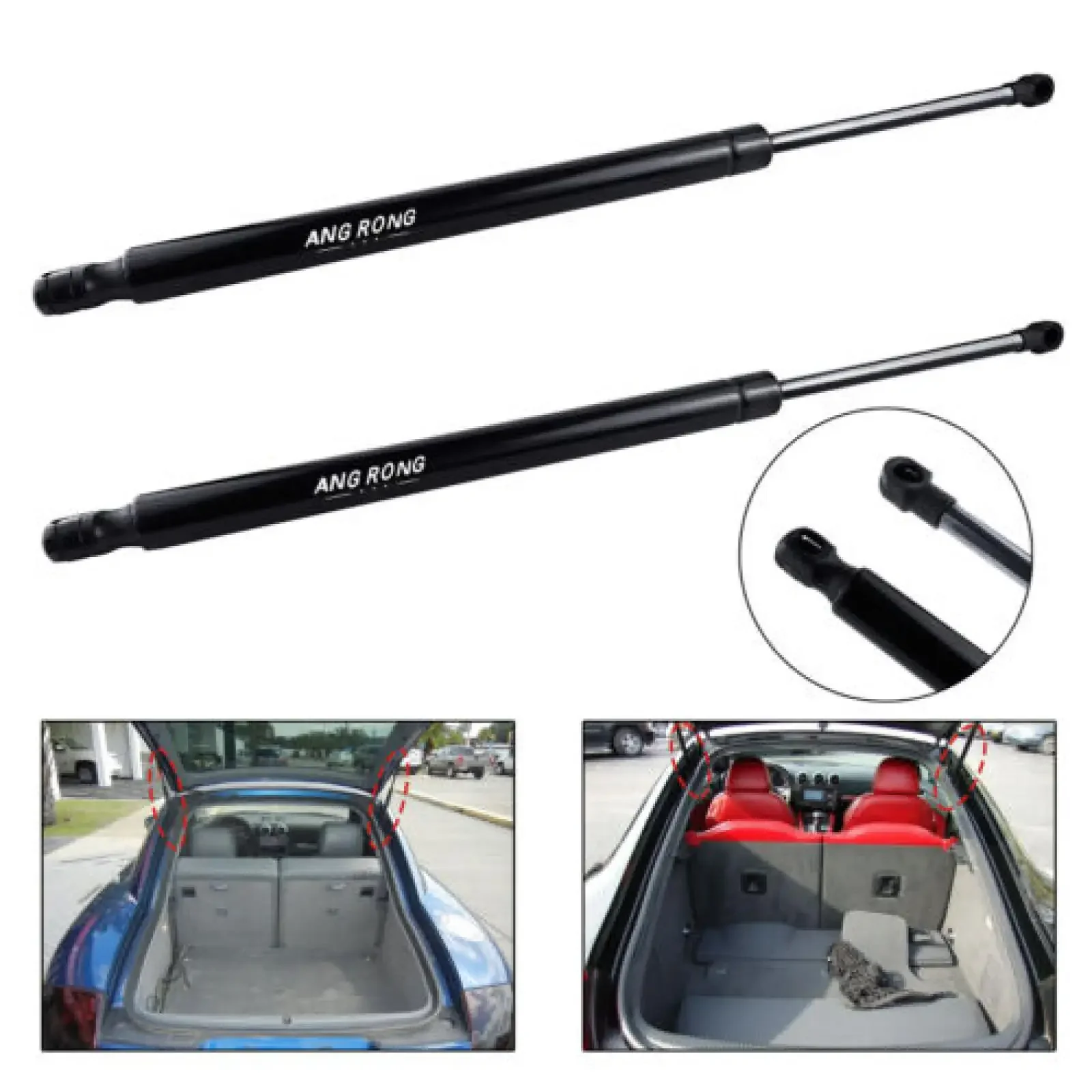 JINGLING Ammortizzatori per bagagliaio per Classe E T-Model (S212) Kombi/Estate 2009-2016 Supporti di sollevamento a gas per portellone posteriore 2119800364 2119800564 (Fibra di carbonio arancione