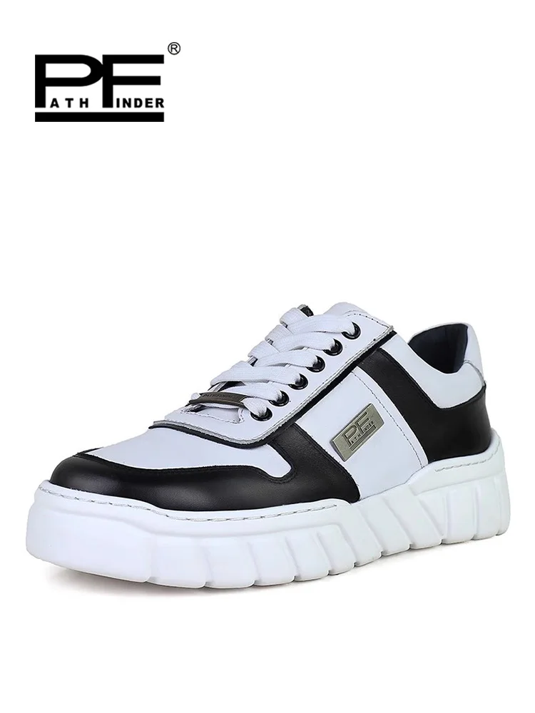 

PfFashion/обувь из натуральной кожи на толстой подошве, на шнуровке, из воловьей кожи; Обувь на платформе разных цветов; Новинка; Повседневная мужская обувь; Дышащие кроссовки