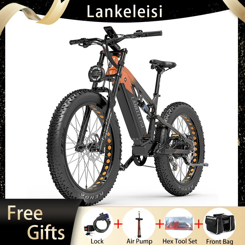 Lankeleisi Rv800Plus Eu Uk Stock 26 Pollici Fat Tire Mountain Bike Elettrica 48V 20Ah 750W Per Bicicletta Elettrica Motore Bafang