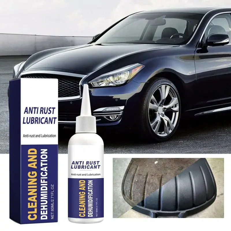 

80ml Rust Removal Cleaner Car Anti-rust Lubricant Car Wheel Hub Refurbishment Crystal Plating Rust Removal Care Maintenance