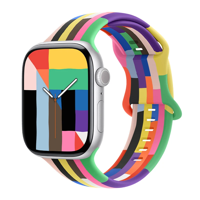 Premium Silicone Watch Strap - Compatible with Apple Watch Series