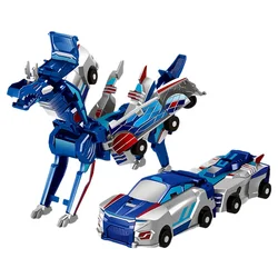 Ultimate Unicorn 2 - in - 1 Transforming Car and Robot Toy with Inertial Racing and Impact Deformation (B Blue)