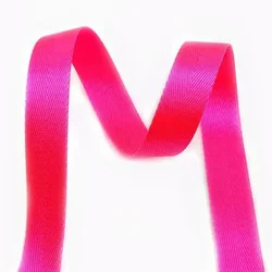 Colorful 25mm Nylon Webbing Strap - Versatile DIY Sewing and Craft Ribbon - 25mm - 20Meters (FluorescentRoseRed)