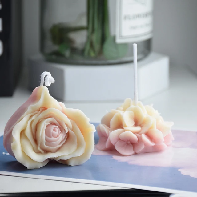 3D Love Rose Candle Silicone Mold DIY Heart Flowers Candle Making Soap  Resin Chocolate Mold Valentine's Gifts Craft Home Decor