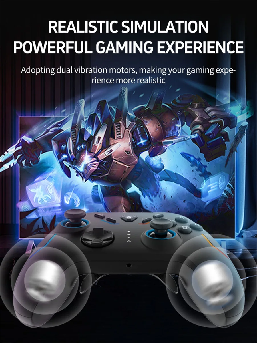 NE Wireless Switch Pro Controllers Gaming Controls with Turbo RGB Joystick for Nintendo Switch/Lite/OLED/Android/iOS/PC/Gamer game joystick gaming controller
