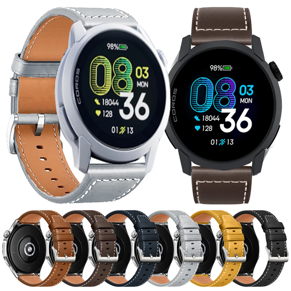 Elegant Leather Wrist Strap - Premium Replacement Bracelet for Smartwatches (20mm/22mm)