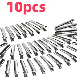 Premium Metal Alligator Clips - Versatile Silver Prong Clips for Crafts and Daily Hair Styling (10pcs)