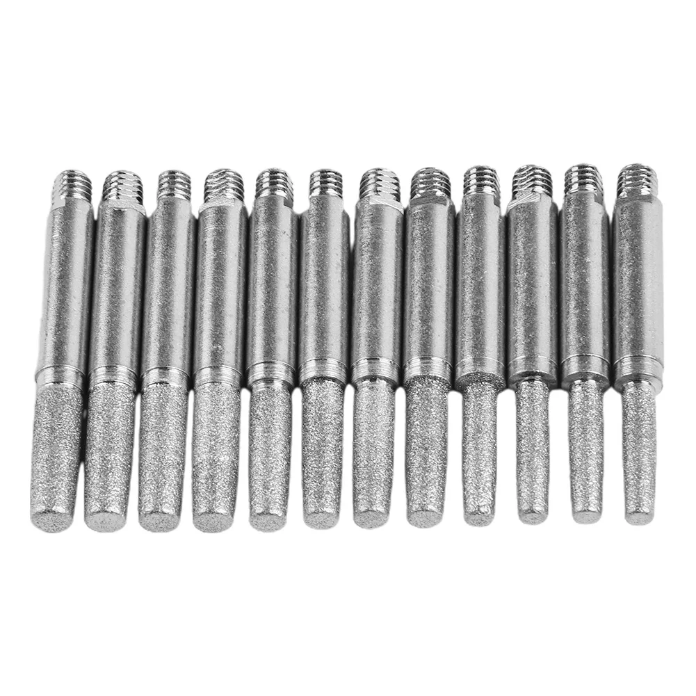 

12pcs Grinding Heads For Chainsaw Sharpening Jig Chainsaw Sharpener Parts Stone Jade Carving Polishing Engraving Tools
