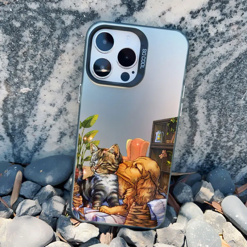 Dackel Silhouette Hund Niedliche Tier Handyhülle für IPhone 12 Pro Max Mini 11 13 14 15 Pro Max 15 14 Plus Laser Back Cover Funda – Detail 12