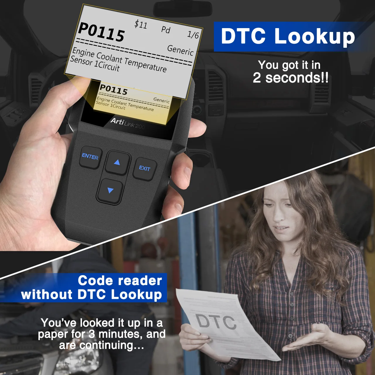 TOPDON AL200 Full OBD2 Scaner For Car Auto Professional Diagnostic DTC