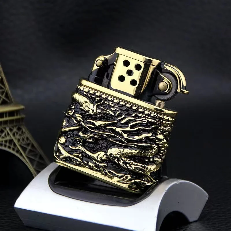 ZORRO Vintage Retro Pure Copper Windproof Kerosene Lighter Armor Machine Igniter Smoking Accessories Gadgets For Men kerosene lighter cigarette lighter