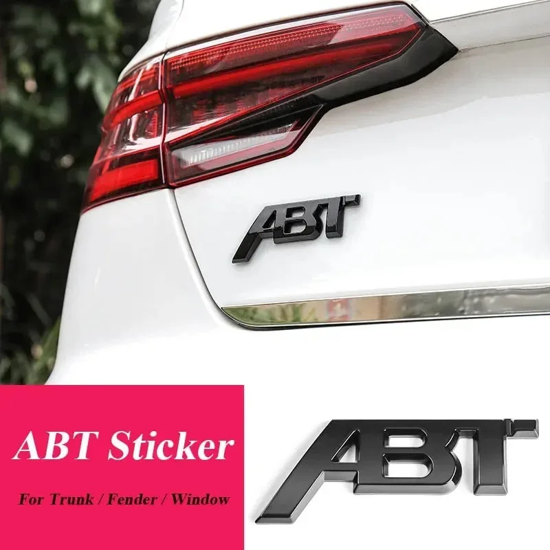 3D Metal ABT Car Front Grill Emblem Badge Sticker For Audi A3 A4 A5 A7 A7 Q3 Q5 Q7 TT RS6 RS3 VW Polo Golf 7 Accessories