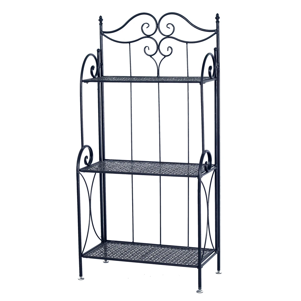 Metal Foldable 3-Tier Plant & Home D&eacute;cor Display Stand Rack / Book Shelf
