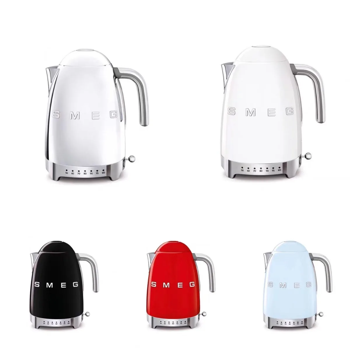 Tea Kettle Smeg Kettle Temperature Control White Stainless Steel