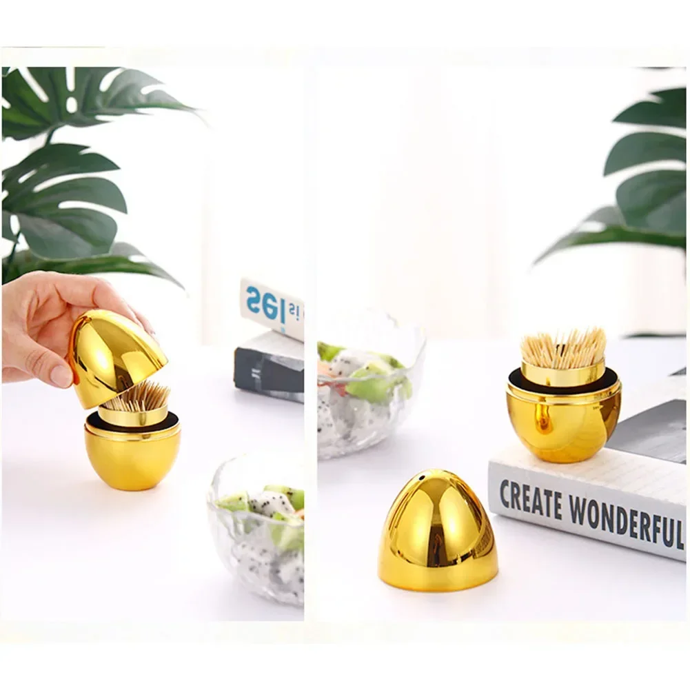 Kitchen Food Storage Jars Creative Egg-shaped Toothpick Jar Storage Box Decoration Toothpick Box Household Cute Jar