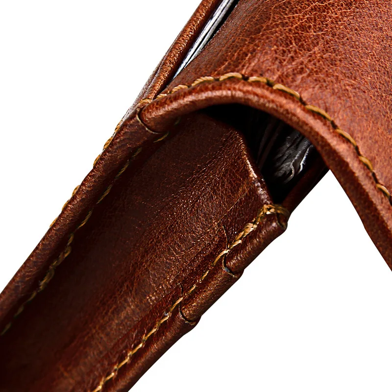 Fashion Mens and Womens Genuine Leather ID Case Business Card Holder RFID Anti-theft Small Wallet Credit Card Holder
