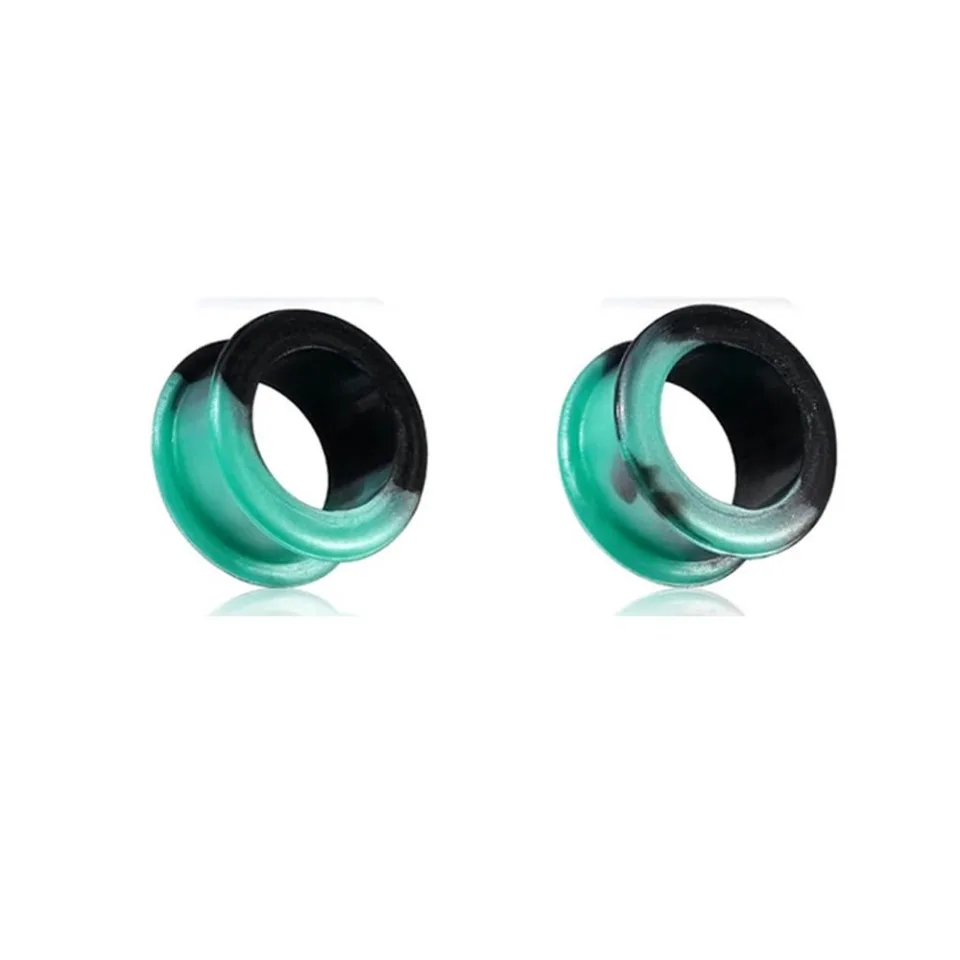 Tunnel e plugs in silicone per piercing orecchio - 1 paio_voghion.com