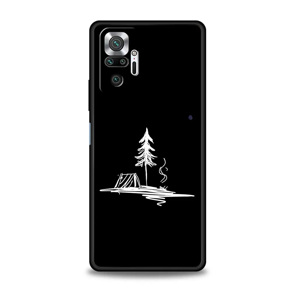 Mountain Scenery Sun & Moon Design Phone Case Cover