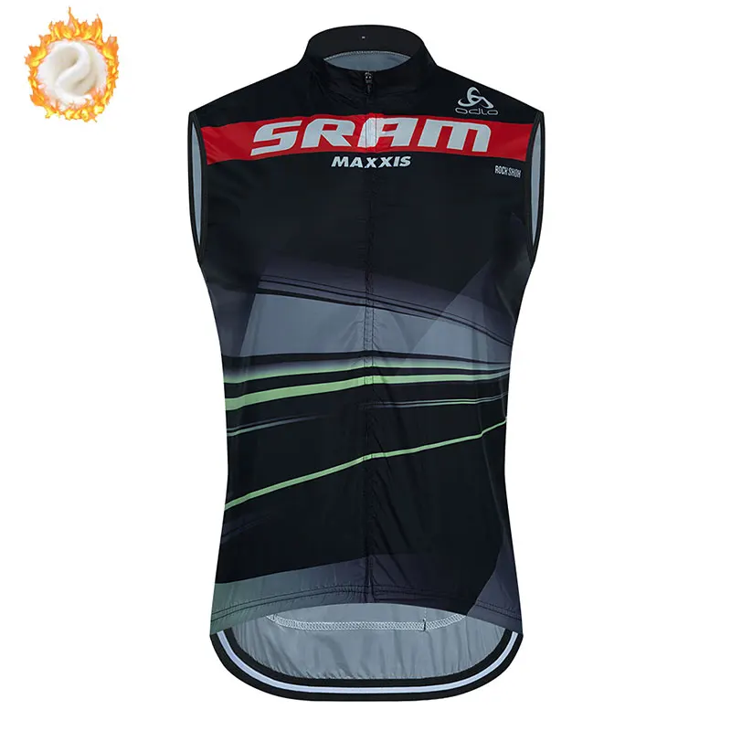 Winter Thermal Fleece Cycling Vest Sleeveless Mens Bicycle Warm MTB Road Bike Tops Warm Bike Jackets cycling vest