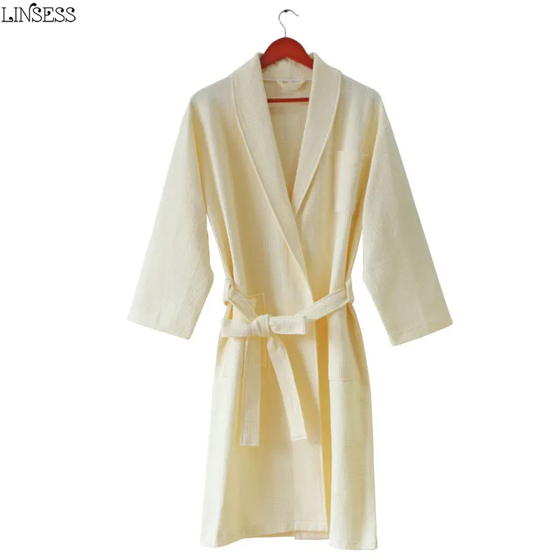 ワッフルバスローブセット カップル用 2ピース ミスターとミセス