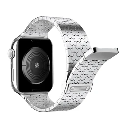 Elegant Stainless Steel Magnetic Watch Band - Series 11 10 - 46mm (Silver)