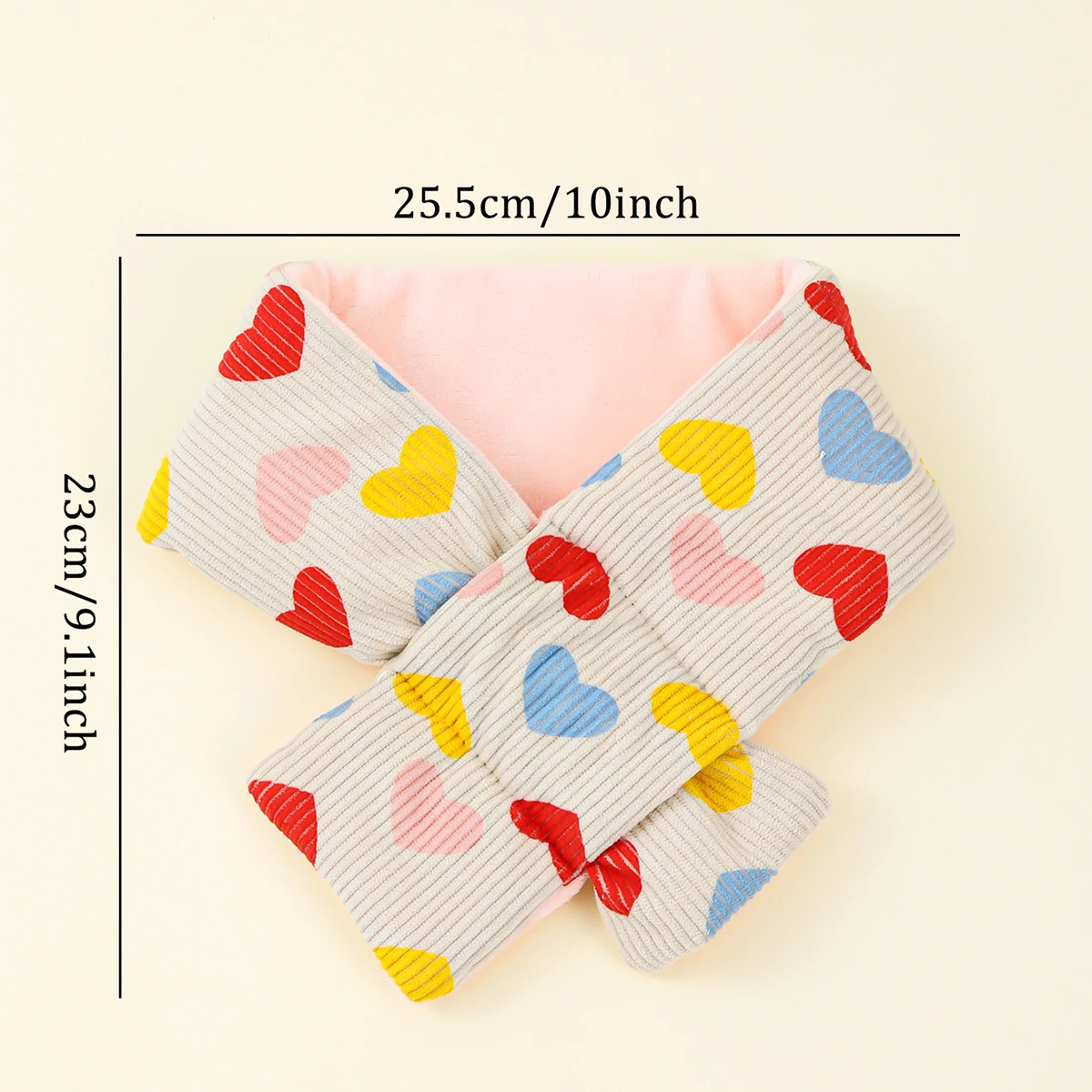Boys Girls Winter Scarfs Thick Plush Cross Children's Scarf Baby Bib Cute Cartoon Rabbit Neck Protection Warm Shawl
