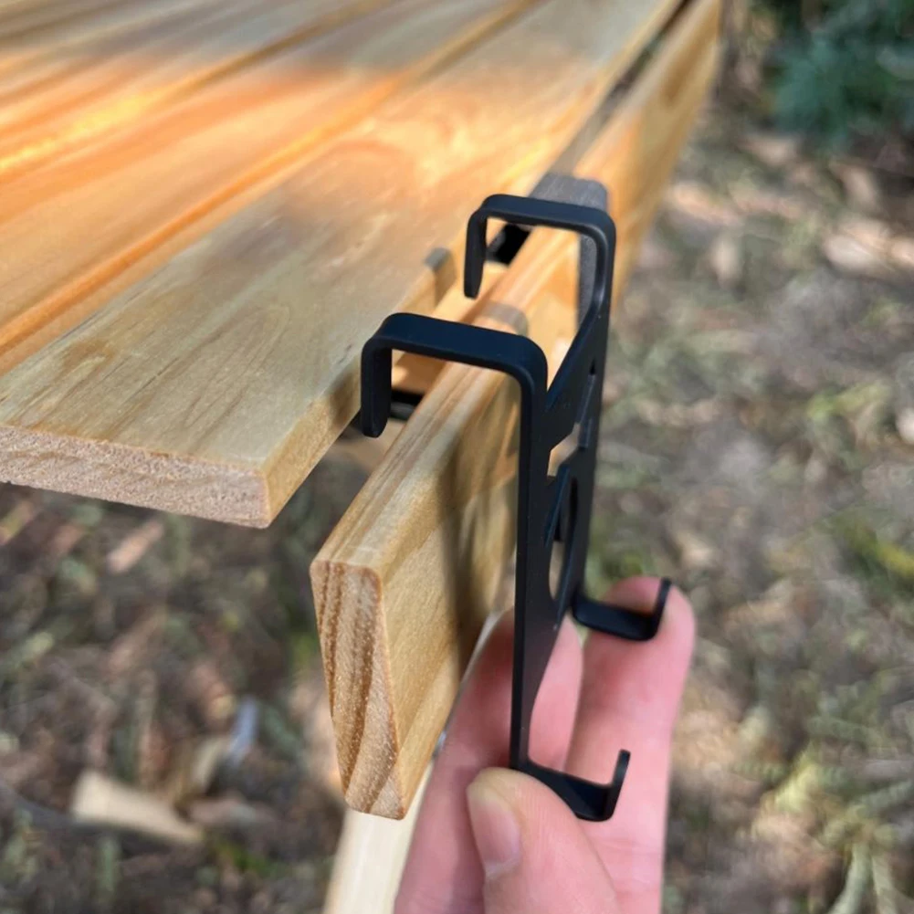 Flat Burner Extension Holder Stainless Steel Gas Canister Hanging Hook Portable Butane Gas Tank Hanger Clip for Outdoor Camping