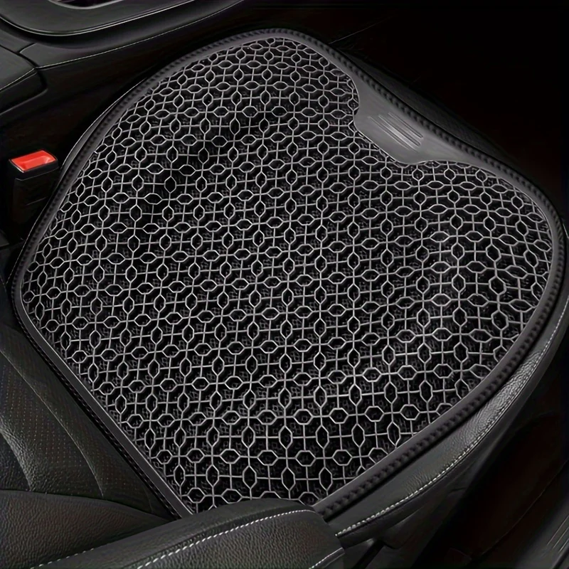 Summer Car Lumbar Support with Honeycomb Gel Ice Silk Breathable Back Cushion for Driving&Office Chair Ventilated Seat Backrest