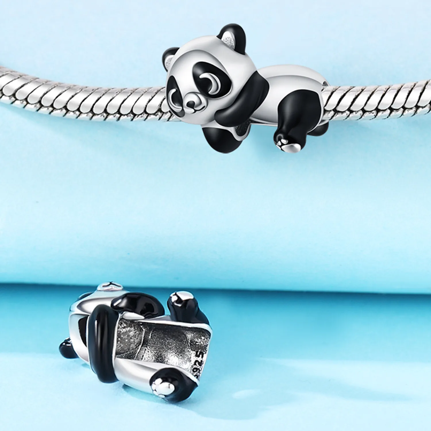 Hot 925 Sterling Silver Cute Panda Beads Fit Bracelets Decoration DIY Birthday Party Fine Gifts Jewelry Bracelets Accessories 3