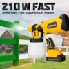 1000ML Brushless Electric Spray Gun HVLP Cordless Paint Sprayer Auto Furniture Steel Coating Airbrush For Makita 18V Battery 4