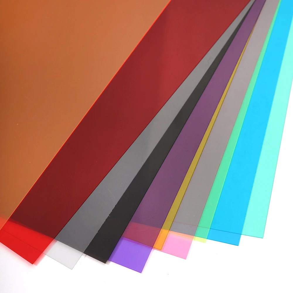 A4 Light Filter Gel Clear Film Multifunction Transparent Color Sheet Thickness Plastic Hard Sheet School DIY PVC Color Sheet