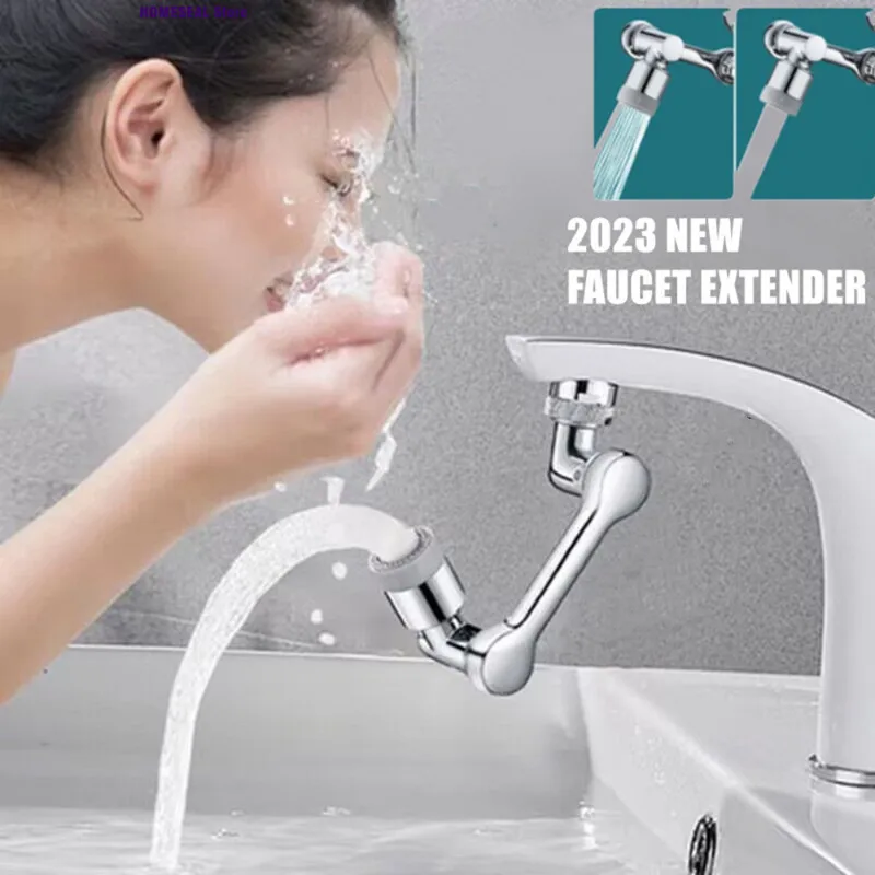 Faucet Extender Faucet Sprayer Head 1080&deg; Universal Rotation for Washbasin Kitchen Robot Arm Dual Mode